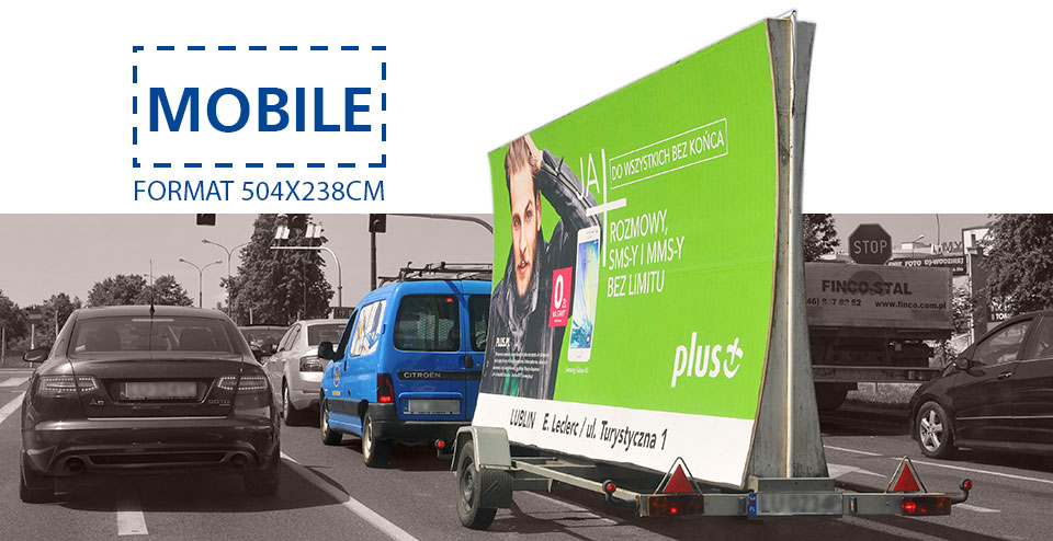 reklama mobilna - samochód z powierzchnią reklamową