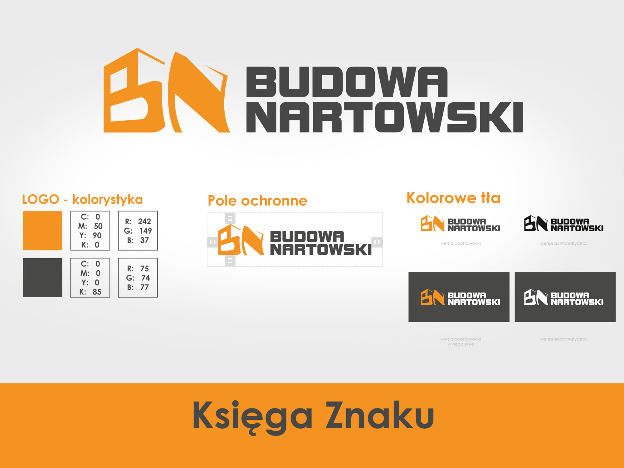 Budowa Nartowski logo i księga znaku