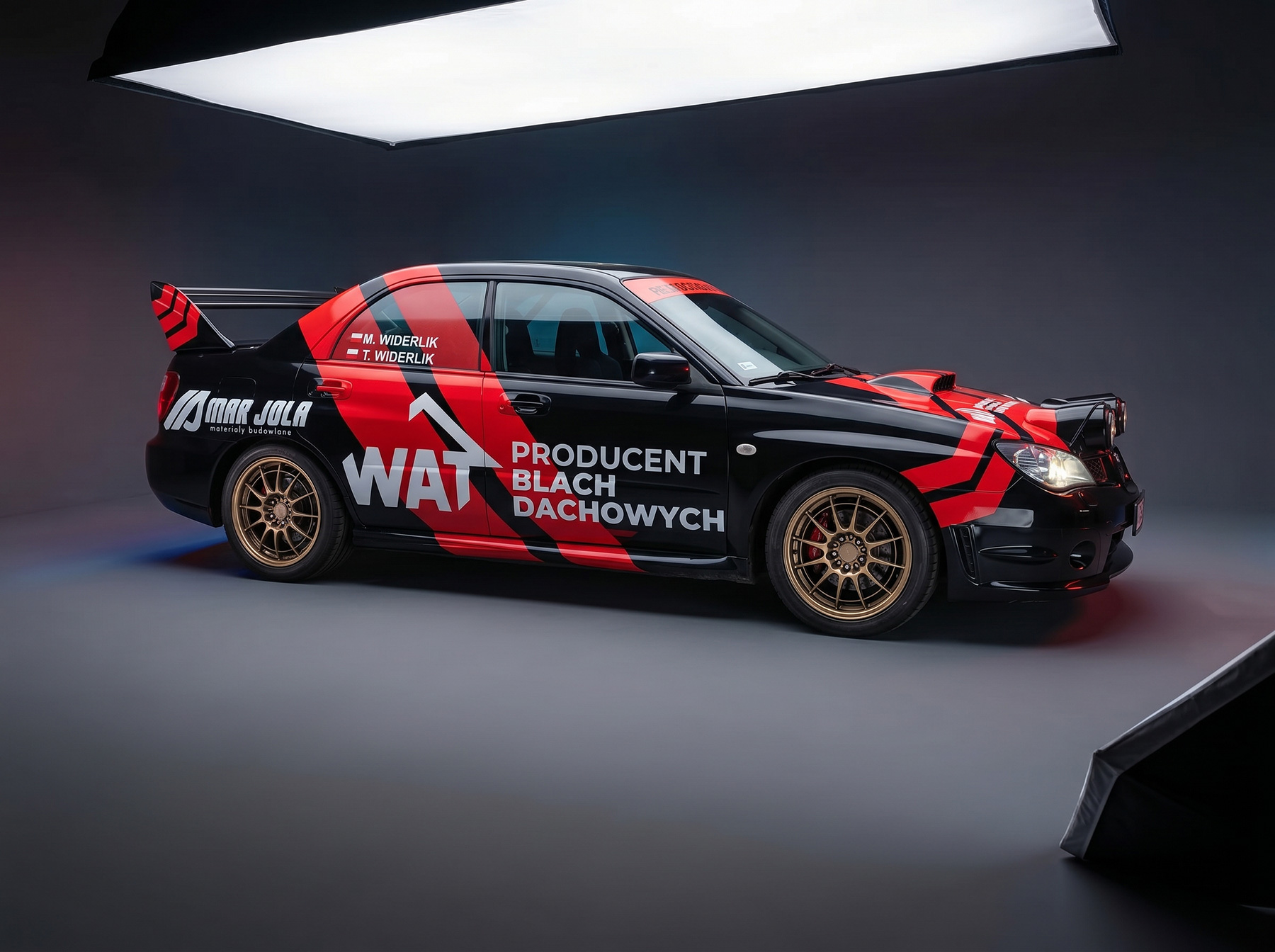 Maik oznakowanie rajd nadwislanski black subaru impreza wrx sti rally car wit lublin 2026